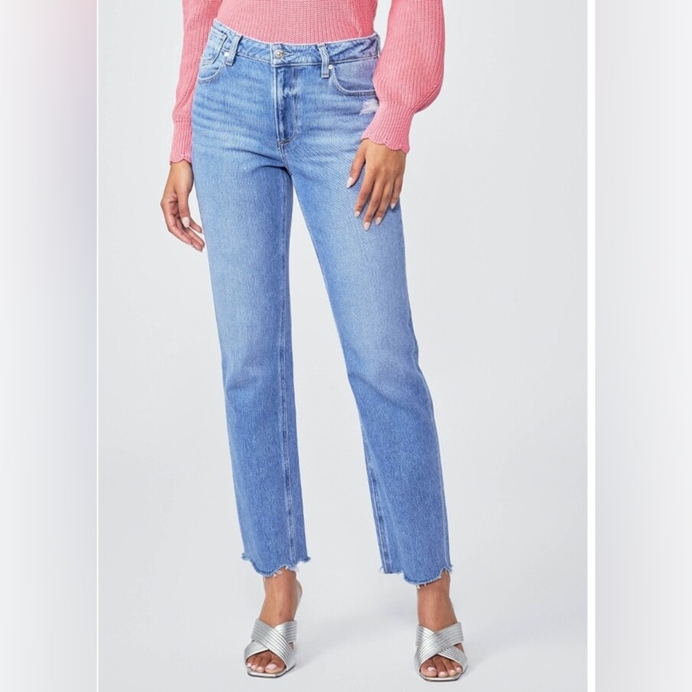 PAIGE Vintage Noella Relaxed Straight Leg Jeans in Bodacious Size 29